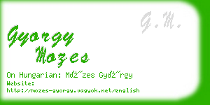 gyorgy mozes business card